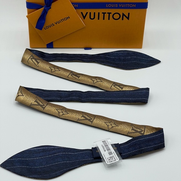 Louis Vuitton 3D Stripes Bandeau Twilly Scarf Wrap - Picture 13 of 16